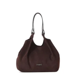 Gianni Chiarini Tasche Dua aus Veloursleder braun Schultertasche