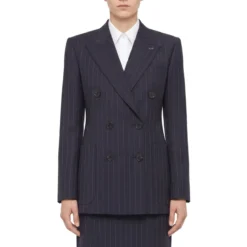 Givenchy Blazer mit Nadelstreifen dunkelblau Blazer