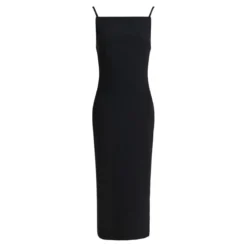 Givenchy Draped Detail Midi Dress With Fitted Silhouette Black Minikleid