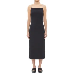 Givenchy Draped Detail Midi Dress With Fitted Silhouette Black Minikleid