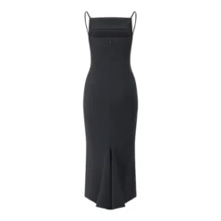 Givenchy Draped Detail Midi Dress With Fitted Silhouette Black Minikleid