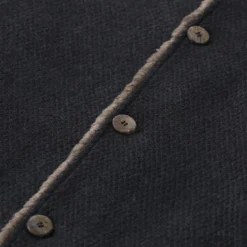 GMS-75 Wollmantel mit Pelzfutter blau Wollmantel