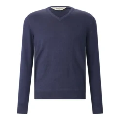 Gran Sasso Pullover mit V-Ausschnitt dunkelblau Pullover