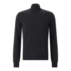 Gran Sasso Rollkragenpullover aus Schurwolle schwarz Rollkragenpullover
