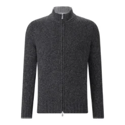 Gran Sasso Strickjacke aus Schurwolle grau Strickjacke