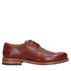 Heinrich Dinkelacker Schnürer Zürich Full-Brogue TC mittel-braun Schnürschuhe