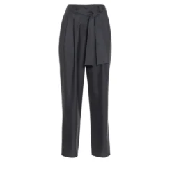 Helene Galwas Bundfaltenhose CAROLIN WOLLMIX grau Hosenanzug
