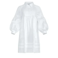 Helene Galwas Hemdblusenkleid KANIKA weiss Minikleid
