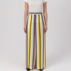 Helene Galwas Hose aus Seidensatin JOHANNA gelb Hosenanzug