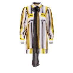 Helene Galwas Oversize Bluse aus Seidensatin JACQUELINE gelb Bluse