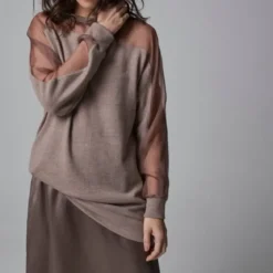 Helene Galwas Pullover CHRISTA mittel-braun Pullover