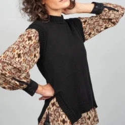 Helene Galwas Pullunder EBRU schwarz Pullunder