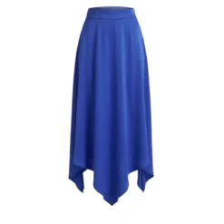 Helene Galwas Rock aus Seidensatin ILKARE blau Midirock