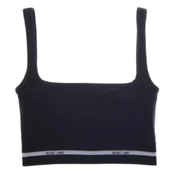 Helmut Lang Logo Bralette Top Schwarz Crop-Top