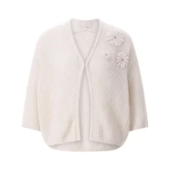Hemisphere Cardigan aus Kaschmir-Mix weiß Strickjacke