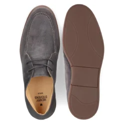 Henry Stevens George Boots Elia NGB- George Boot mit Norweger- hell-grau Schnürstiefel