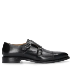 Henry Stevens Schnallenschuh Liam CDM schwarz Flache Schuhe