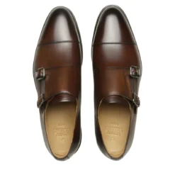 Henry Stevens Schnallenschuhe Marshall CDM dunkel-braun Flache Schuhe