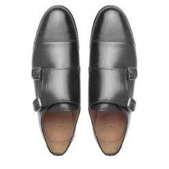 Henry Stevens Schnallenschuh Winston CDM schwarz Flache Schuhe