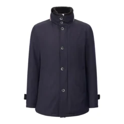 Herno Jacke aus Schurwolle Navy Übergangsjacke