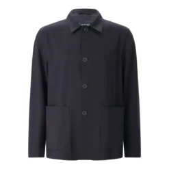 Herno Jacke aus Wollmix dunkelblau Übergangsjacke