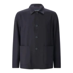 Herno Jacke aus Wollmix dunkelblau Übergangsjacke