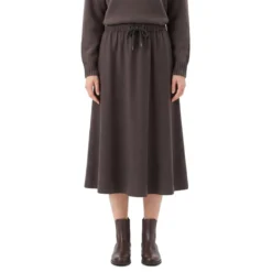 Herno Midirock Resort aus Flanell braun Maxirock