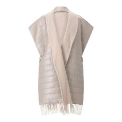 Herno Poncho aus Wolle & Kaschmir beige Poncho