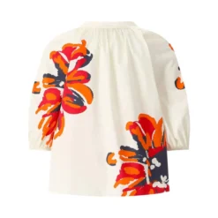 Herzensangelegenheit Blusenshirt mit Blumen weiß Bluse