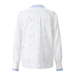 Herzensangelegenheit Seidenbluse mit Streifenmuster weiß Bluse