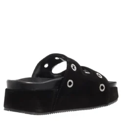 INUIKII Suede Studs Black Slides