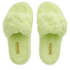 INUIKII Teddy Braided Lime Slides