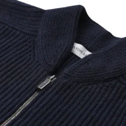Iris von Arnim Strickjacke Curt Kaschmir blau Übergangsjacke