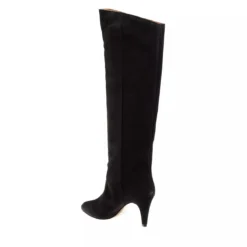 Isabel Marant Lispa Heeled Boots Suede Faded Black Stiefel
