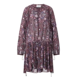 Isabel Marant Minikleid Bess mit Blumenprint Lila Minikleid