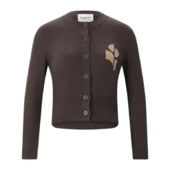 Isabel Marant Strickjacke Newton mit Logo braun Strickjacke