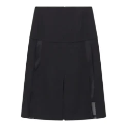 Jil Sander Midirock aus Schurwolle schwarz Maxirock