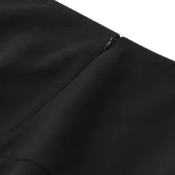 Jil Sander Midirock aus Schurwolle schwarz Maxirock