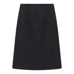 Jil Sander Midirock aus Schurwolle schwarz Maxirock