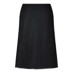 Jil Sander Midirock aus Wolle Schwarz Midirock