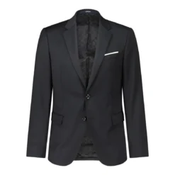JOOP! Slim-Fit Sakko Herby aus Wolle Schwarz Anzugjacke