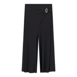 Joseph Ribkoff Weite Hose mit Zierspange schwarz Anzugshose