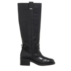 Karl Lagerfeld Brooklyn Hi Leg Boot Lined Black Lthr Overknee-Boots