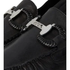 Karl Lagerfeld Eleia Brooch Loafer Black Lthr Pumps
