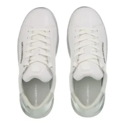 Karl Lagerfeld Kapri Kite Lo Lace Lthr White Lthr W/Silver Low-Top-Sneaker