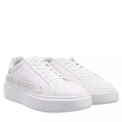 Karl Lagerfeld MAXI KUP Karl Inkekt Logo Lo White Leather Mono Low-Top-Sneaker