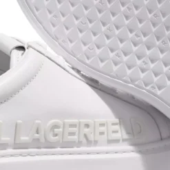 Karl Lagerfeld MAXI KUP Karl Inkekt Logo Lo White Leather Mono Low-Top-Sneaker