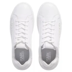 Karl Lagerfeld MAXI KUP Karl Inkekt Logo Lo White Leather Mono Low-Top-Sneaker