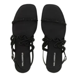 Karl Lagerfeld Olympia Karl Signia Slide Black Glitter Mono Sandalen