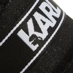 Karl Lagerfeld Skoot Ii Border Slide Black Canvas Slides